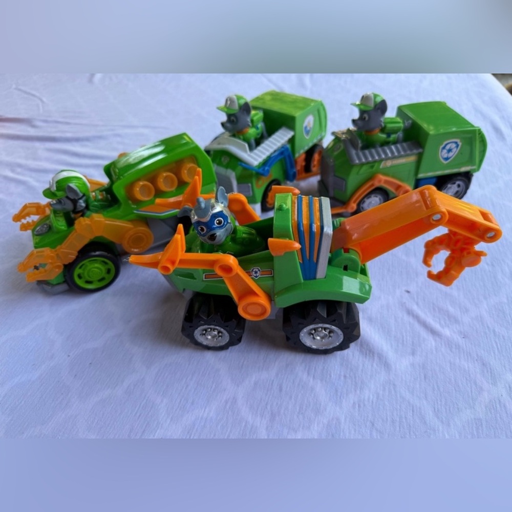 Paw Patrol Rocky garbage trucks 4 in set